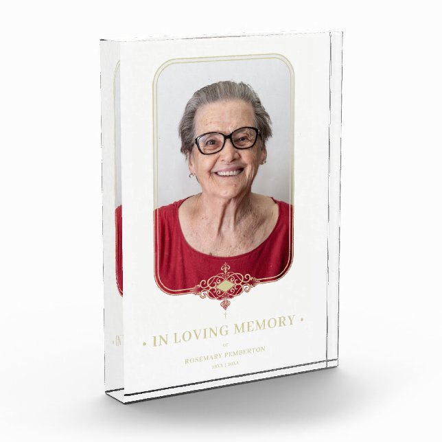 Beerdigung Golden Effect Ornamental Lace Effect Fo Fotoblock (Links)