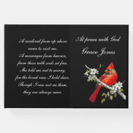 Beerdigung Guestbook Red Kardinal Gästebuch