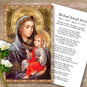 Beerdigung Heilige Mutter Gedenkstätte Gebet Sympa Visitenkarte