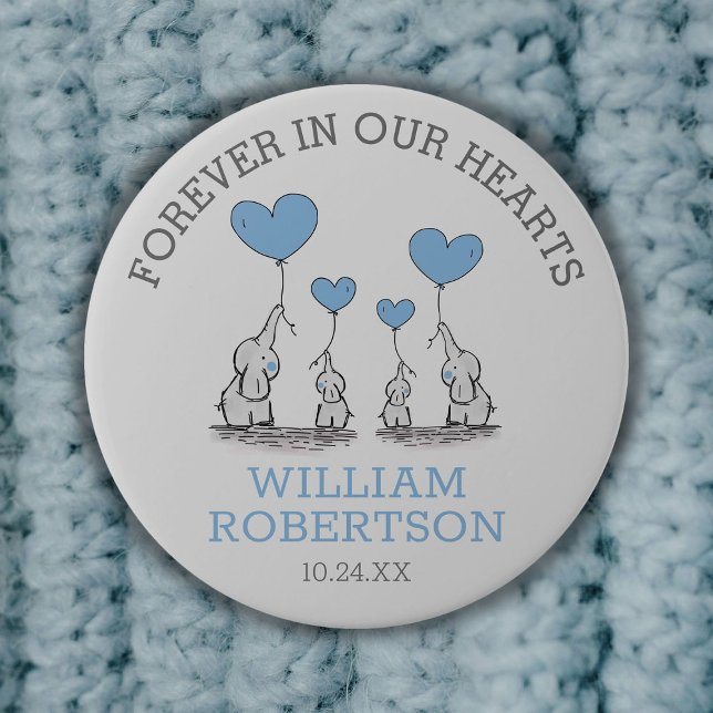 Beerdigung im liebenden Gedächtnis | Blue Hearts E Button (Von Creator hochgeladen)