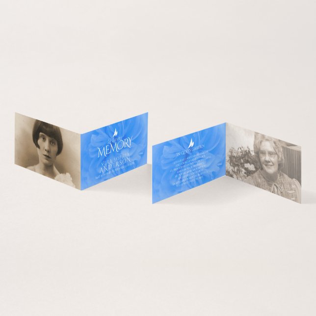 Beerdigung in der liebenden Gedächtnisblauen Rose  (Innenseite und Außenseite)