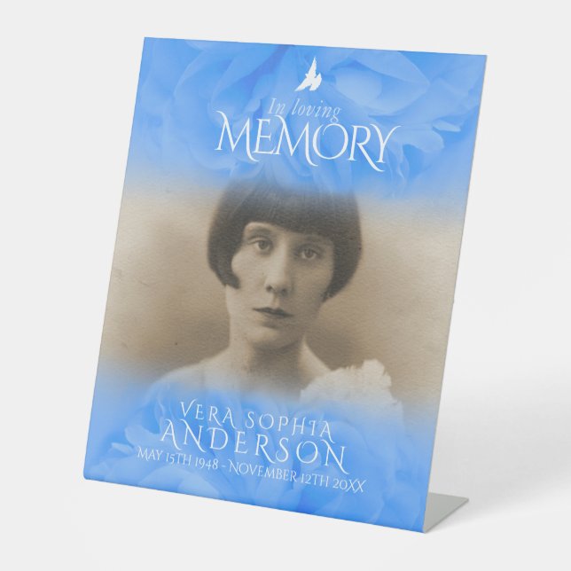 Beerdigung in der Rose des geliebten Gedächtnisses Sockelschild (Vorderseite)