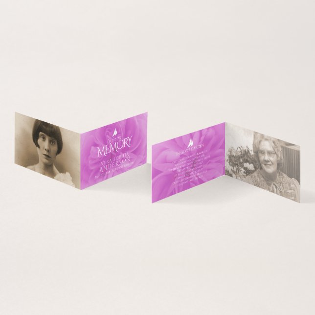 Beerdigung in liebevollem Gedächtnisgebet / Gedich (Innenseite und Außenseite)