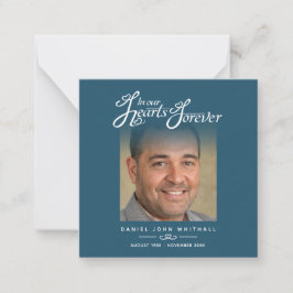 Beerdigung in unseren Herzen Als wir zurückblicken Mitteilungskarte