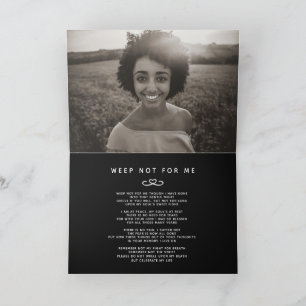 Beerdigung in unseren Herzen für immer schwarzes G Karte