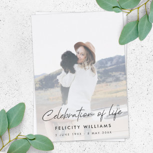 Beerdigung   Informelle Feier des Lebens Einladung