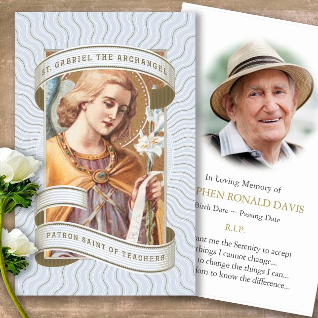 Beerdigung Katholische St. Gabriel Gebet Sympathie (catholic, religious, celebration of life, in loving memory of, prayer cards for bereavement)