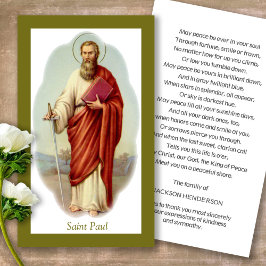 Beerdigung Katholische St. Paul Gebet Sympathiekar Visitenkarte