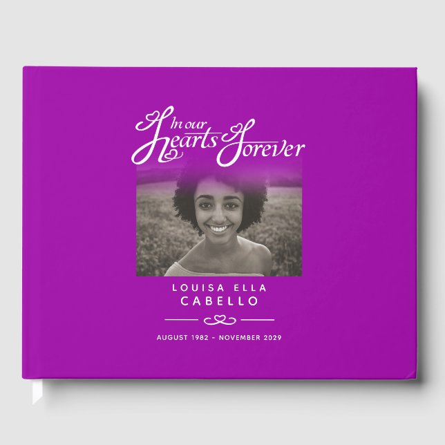 Beerdigung Keepake Gästebuch in unseren Herzen mau (Vorderseite)