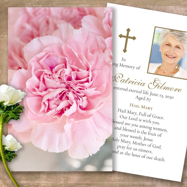 Beerdigung Loss Peony Memorial Gebet Sympathiekart (Forever in our hearts, celebration of life, in loving memory of, prayer cards for bereavement)