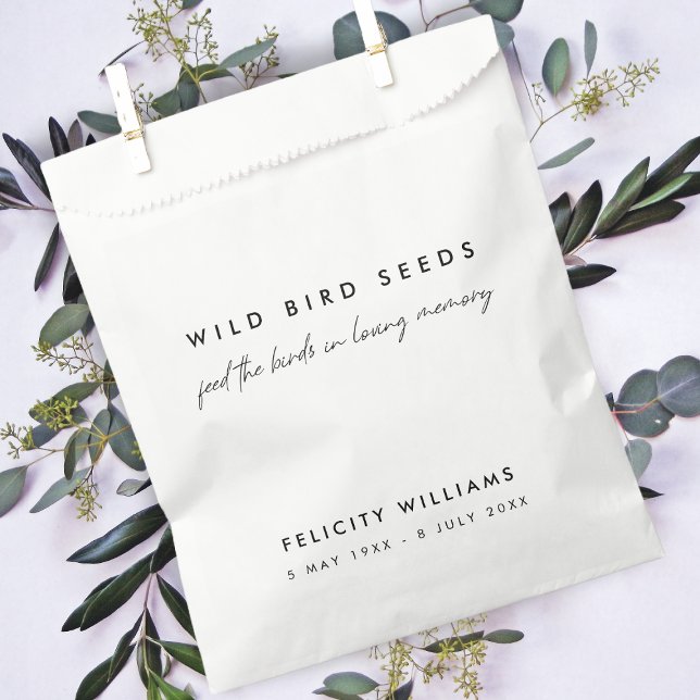 Beerdigung | Love Memory Wild Bird Seeds Geschenktütchen (Von Creator hochgeladen)