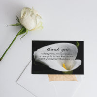 Beerdigung/Memorial Calla Lily Foto Danke Karte
