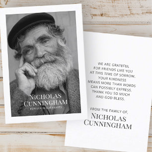 Beerdigung Memorial Classic Einfaches Foto Gebetsk Visitenkarte