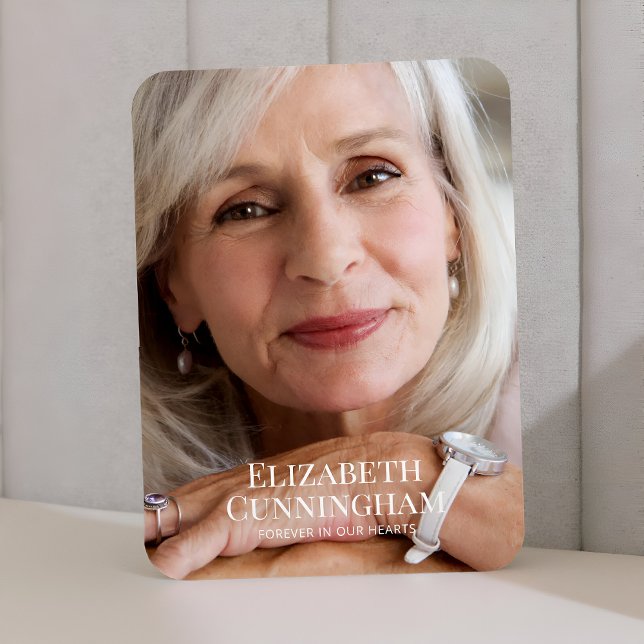 Beerdigung Memorial Classic Simple Foto Card Magnet (Von Creator hochgeladen)