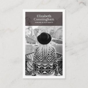 Beerdigung Memorial Moderne und einfache Foto-Kart Visitenkarte