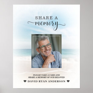 Beerdigung mit Blick auf das Meer - Gedächtniszeic Poster