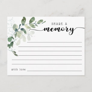 Beerdigung mit einer Memory Condolences Card teile Postkarte