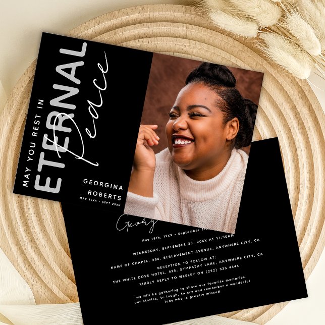 Beerdigung oder Gedenkdienst des ewigen Friedens Einladung (Von Creator hochgeladen)