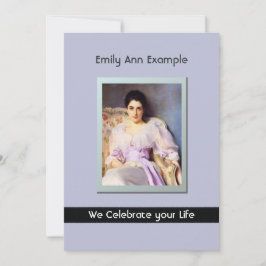 Beerdigung oder Gedenkfeier des personalisierten F Einladung