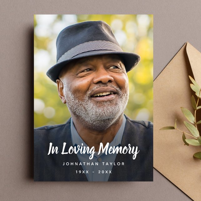 Beerdigung Personalisierter Gedenkfeier für kunden Einladung (Photo Memorial Card)
