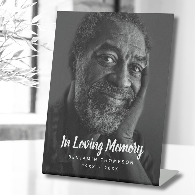 Beerdigung Personalisierter Gedenkfeier für kunden Sockelschild (Custom Photo Memorial Sign)