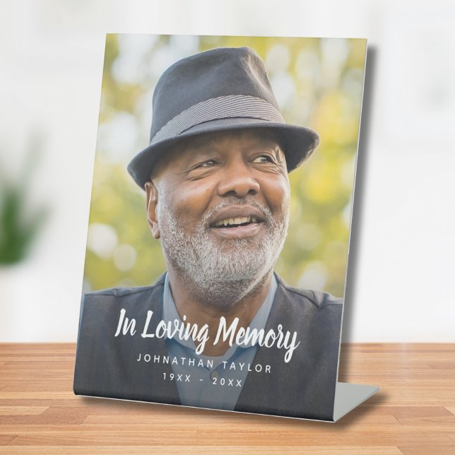 Beerdigung Personalisierter Gedenkfeier für kunden Sockelschild (Custom Photo Memorial Sign)