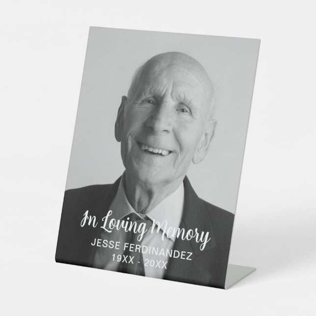 Beerdigung Personalisierter Gedenkfeier für kunden Sockelschild (Vorderseite)