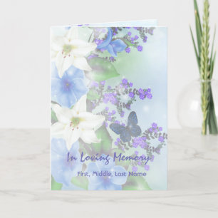 Beerdigung Programm Custom White Lily Purple Blume