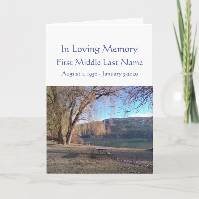 Beerdigung Programm Schöner Park (Vorderseite)