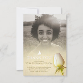 Beerdigung Rosa Foto Familie danke Karte