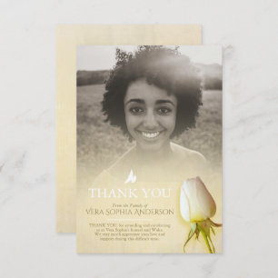 Beerdigung Rosa Foto Familie danke Karte