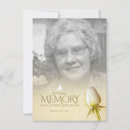 Beerdigung Rosengedicht aus weißem Foto