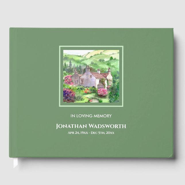 Beerdigung Rydal Mount William Wordsworth Zuhause Gästebuch (Vorderseite)