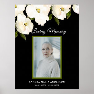 Beerdigung schwarz Feier des Lebens Begrüßungszeic Poster