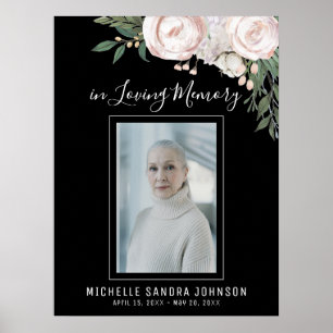 Beerdigung schwarz Feier des Lebens Begrüßungszeic Poster