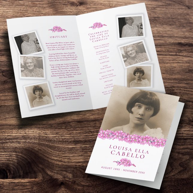 Beerdigung-Service-Programm Rosa Vergessenmernots- Programm (Von Creator hochgeladen)