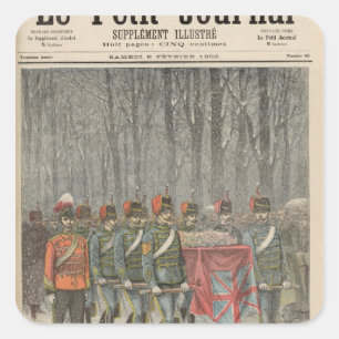 Beerdigung von Albert Victor Duke of Clarence Quadratischer Aufkleber