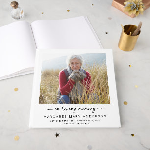 Beerdigung von Fotos mit Liebe 12x12 Gästebuch