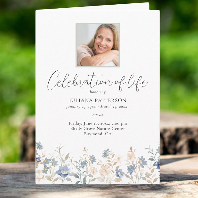 Beerdigung von Life Blue Wildblumen Beerdigung Fot Programm (Von Creator hochgeladen)