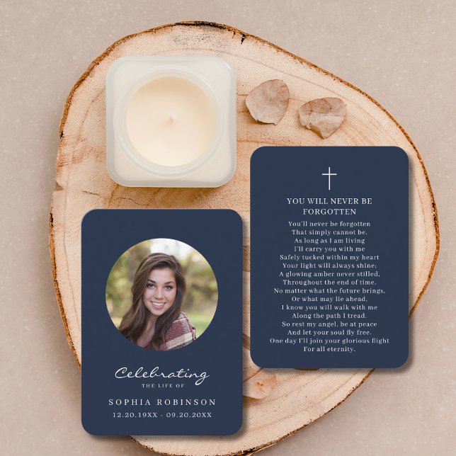 Beerdigung von Life Foto Beerdigung Blauer Gebetsk Visitenkarte (Von Creator hochgeladen)