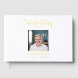 Beerdigung von Life Simple Foto Gold Foil Beerdigu Gästebuch