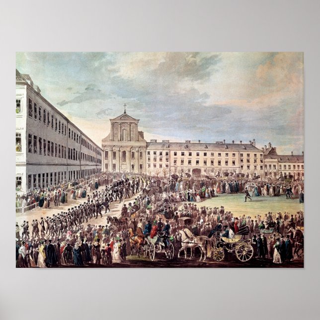 Beerdigung von Ludwig van Beethoven in Wien Poster (Vorne)