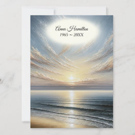 Beerdigung von Ocean Sunrise Einladung