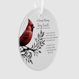 Beerdigung von Rotem Kardinal / Gedenkfeier Ornament