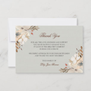 Beerdigung von Wasserfarben dank Karte   Memorial 