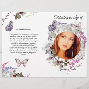 Beerdigung von White Orchids Butterfly Flyer