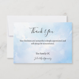 Beerdigung von Wolken Foto Danke Karte