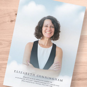 Beerdigung von Wolken im Himmel Modernes Foto Einladung