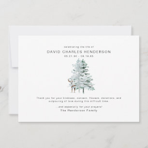 Beerdigung von Woodland Deer Bereavement Danke