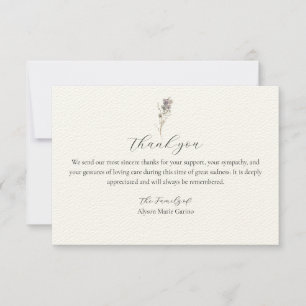 Beerdigung Wildblume floral Danke Note Card